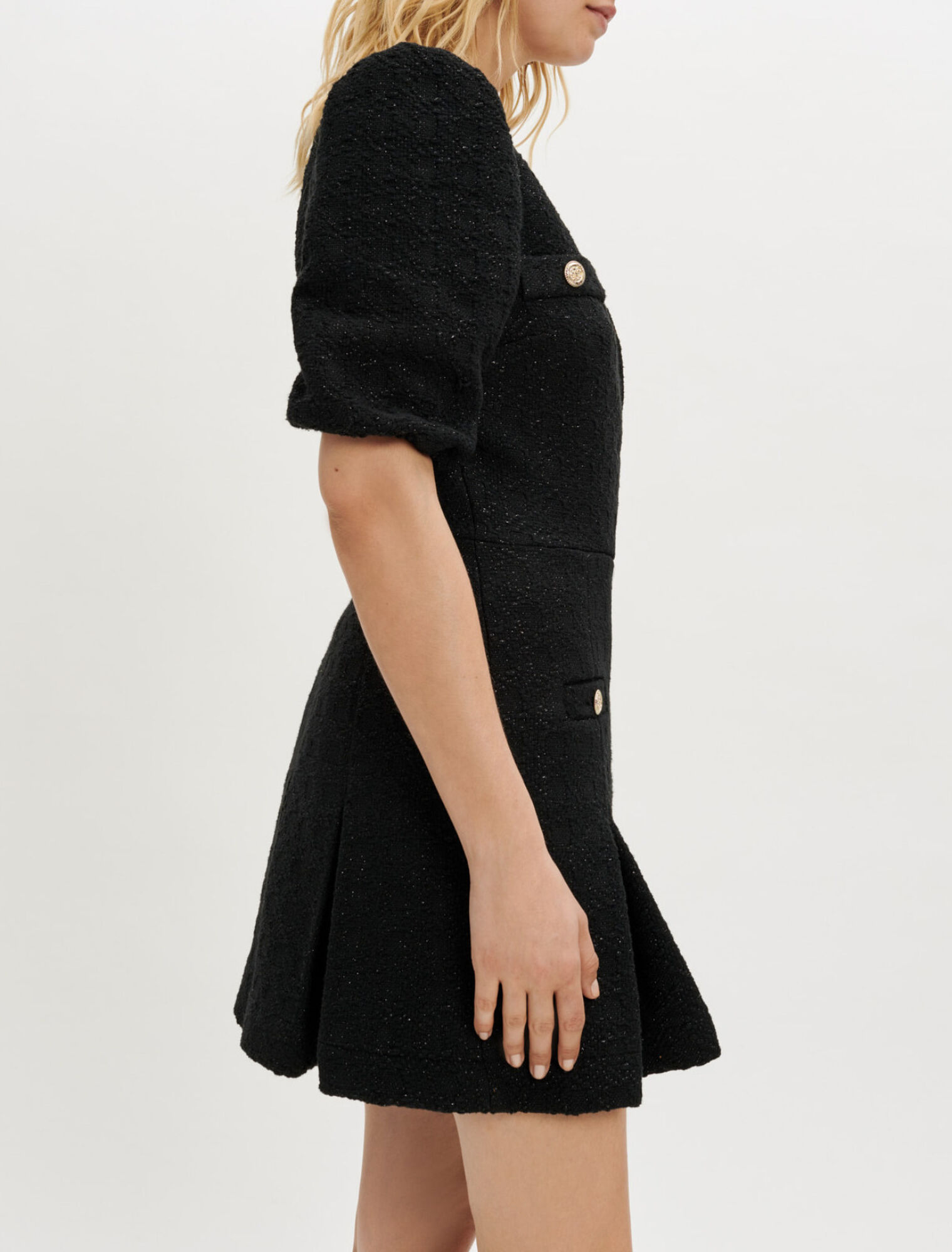 Robe courte en tweed
