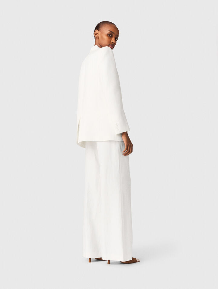 Veste de tailleur crois&eacute;e