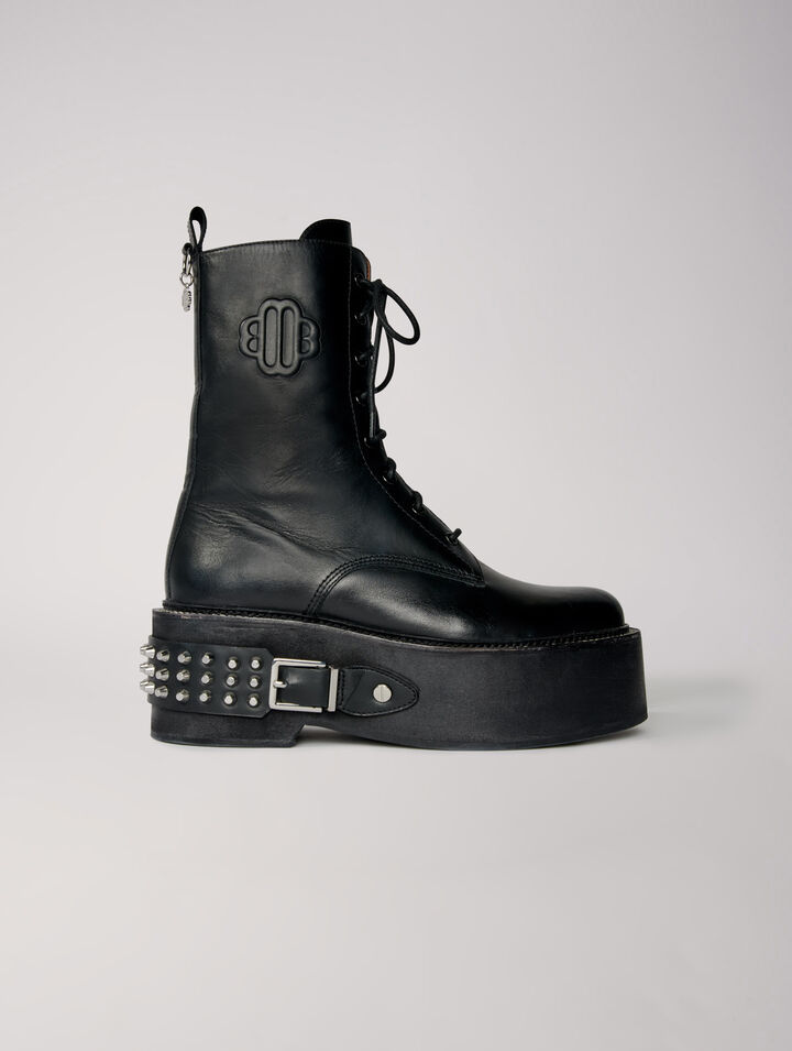 Bottines rangers à détails punk