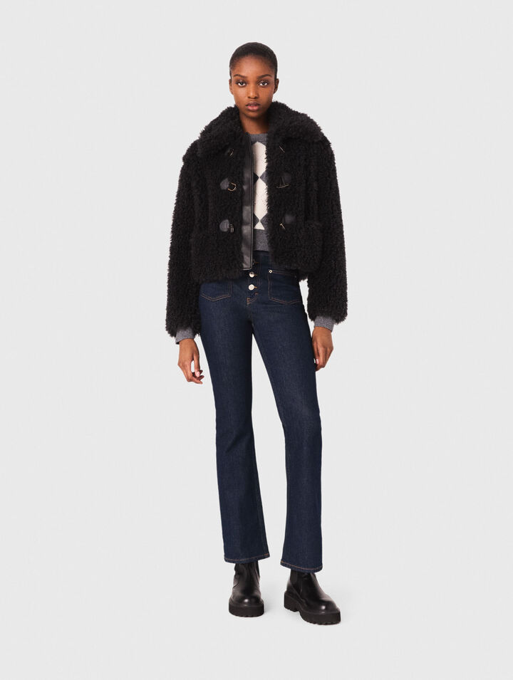 Manteau court en bouclette