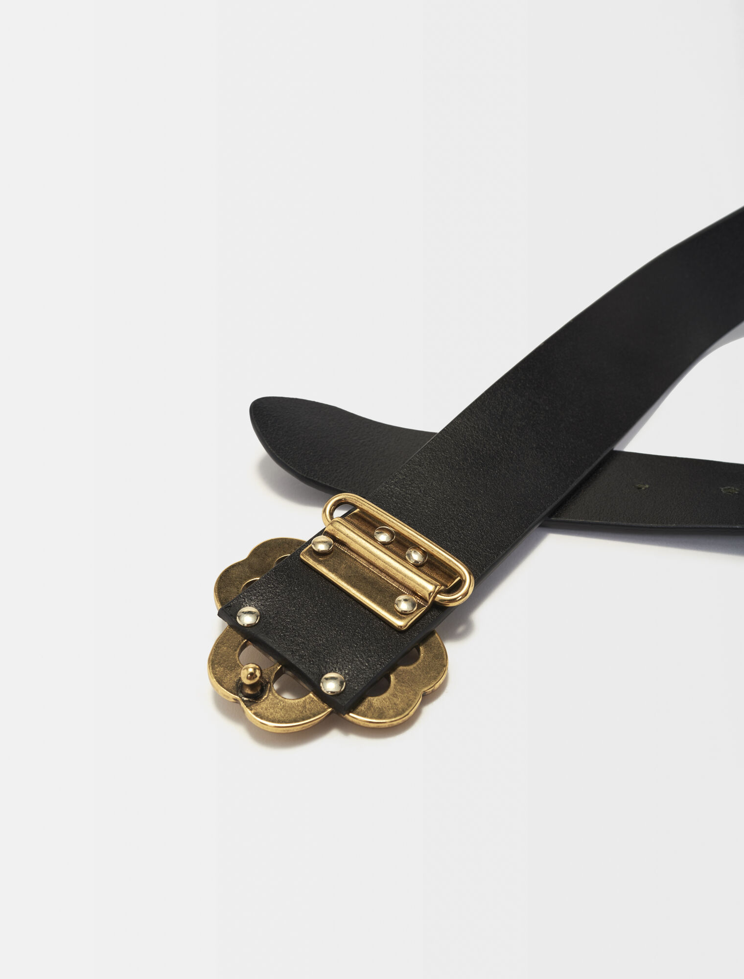 Ceinture logo Clover en cuir