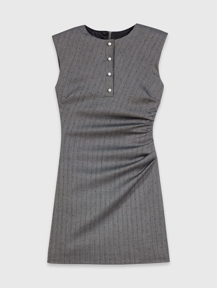 Robe tailleur courte strass&eacute;e