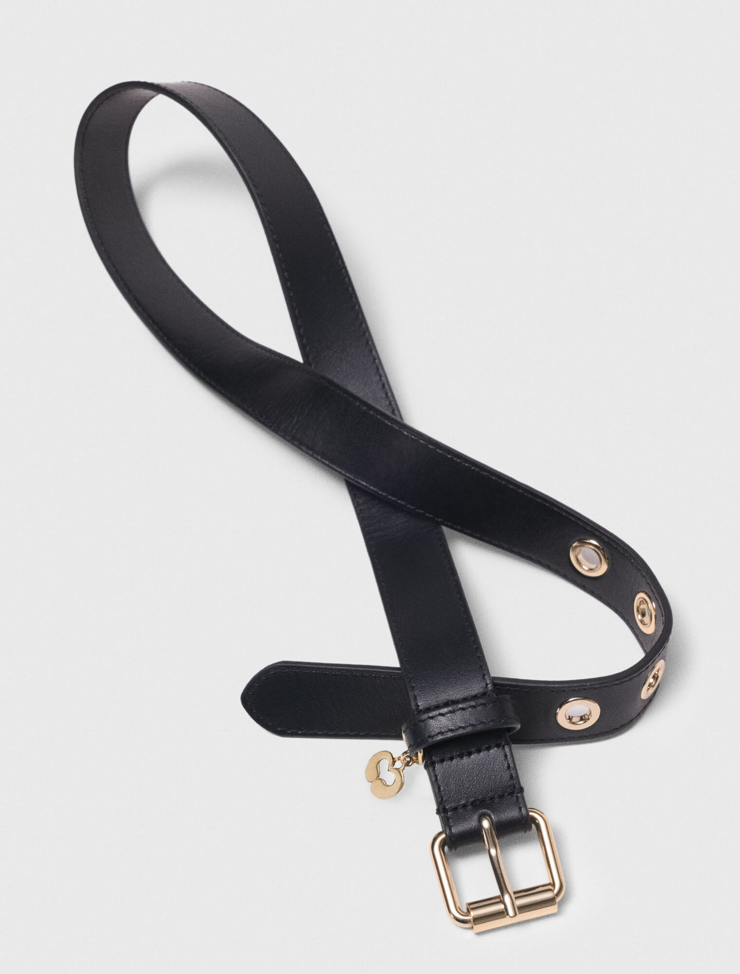 Ceinture en cuir &agrave; boucle Miss M