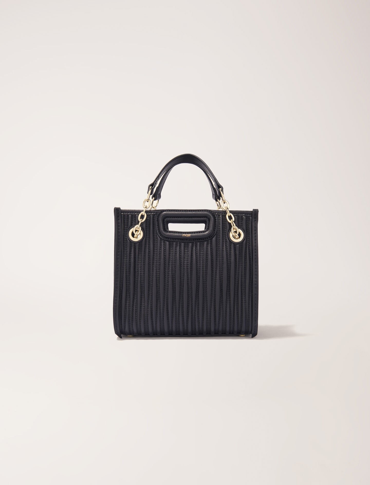 Mini cabas en cuir matelasse Cabas Paniers Maje
