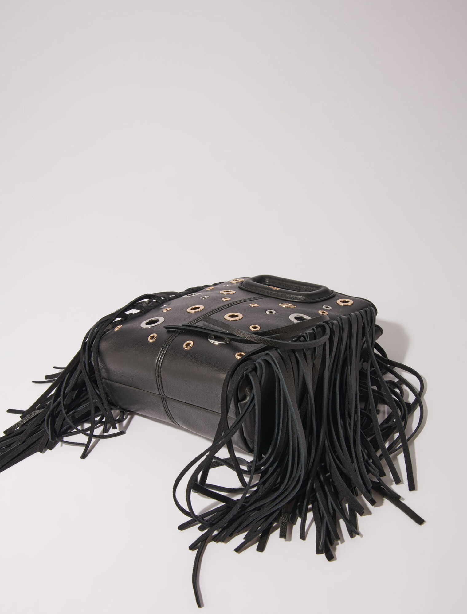 Sac M mini en cuir et œillets