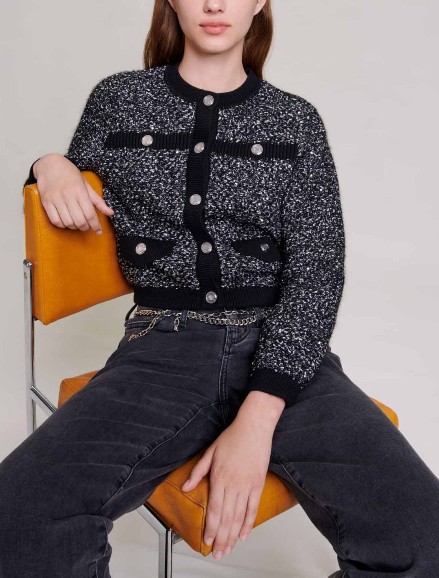 Cardigan court effet tweed