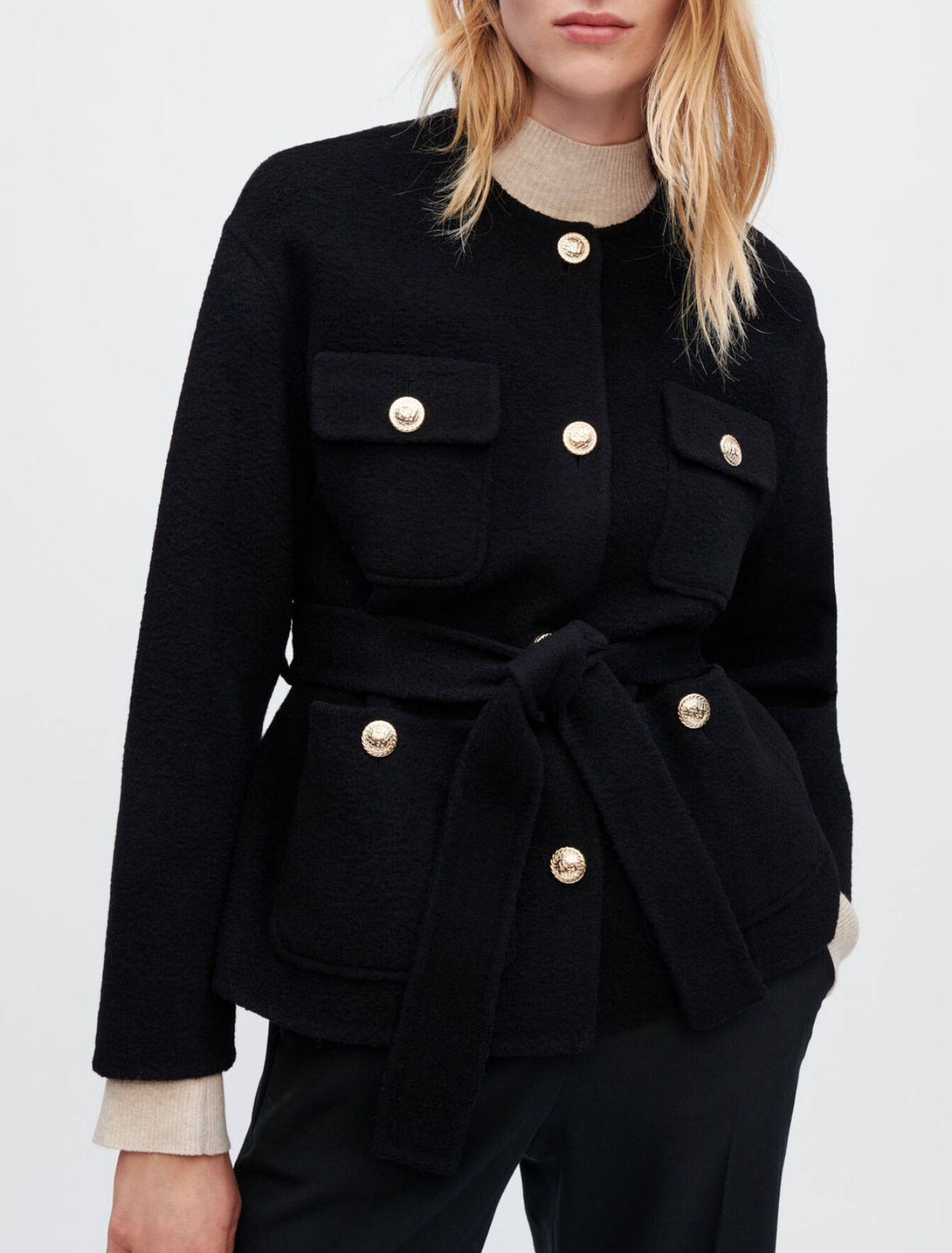 Manteau en double face texturé