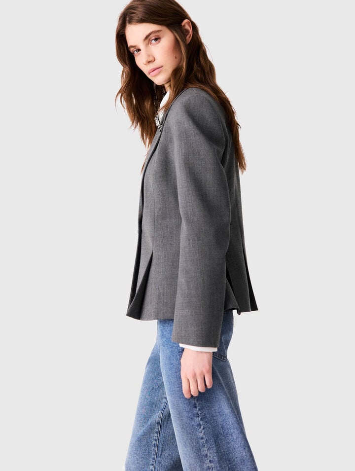 Veste tailleur courte cintr&eacute;e