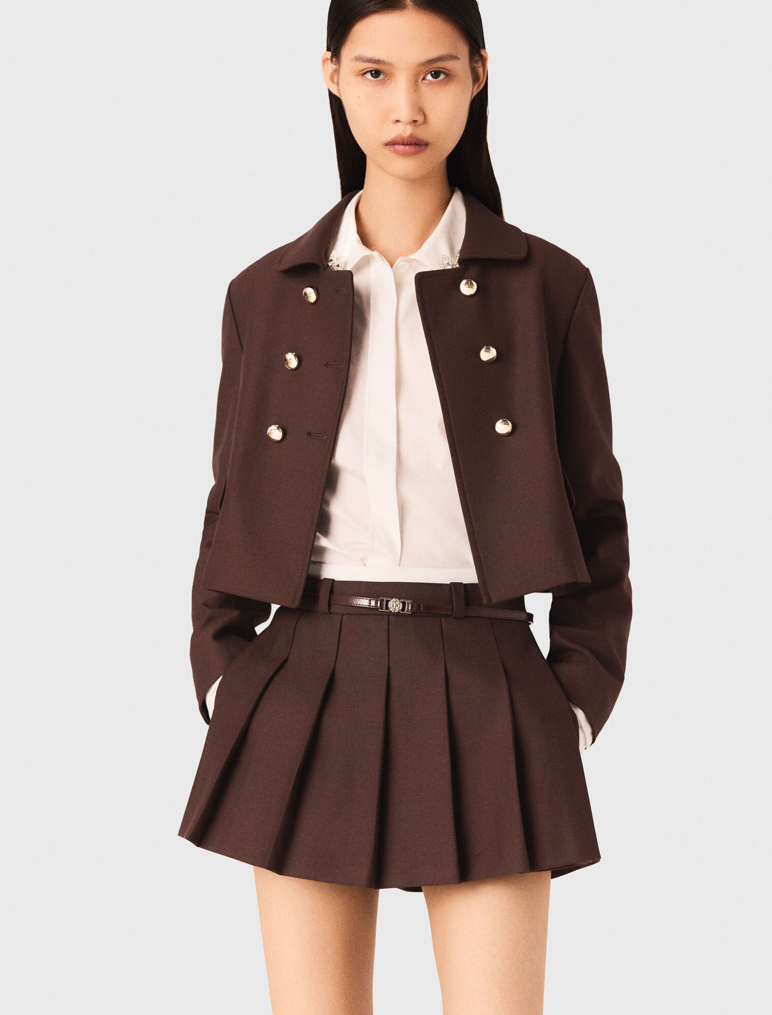 Veste courte à double boutonnage