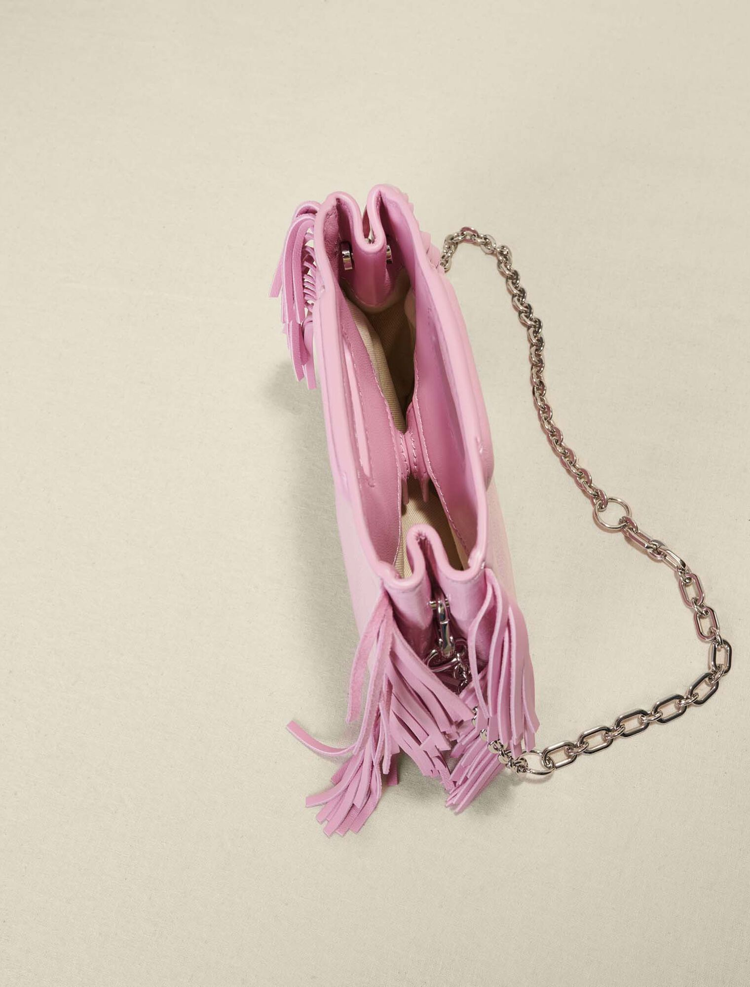 Sac M Mini en cuir rose