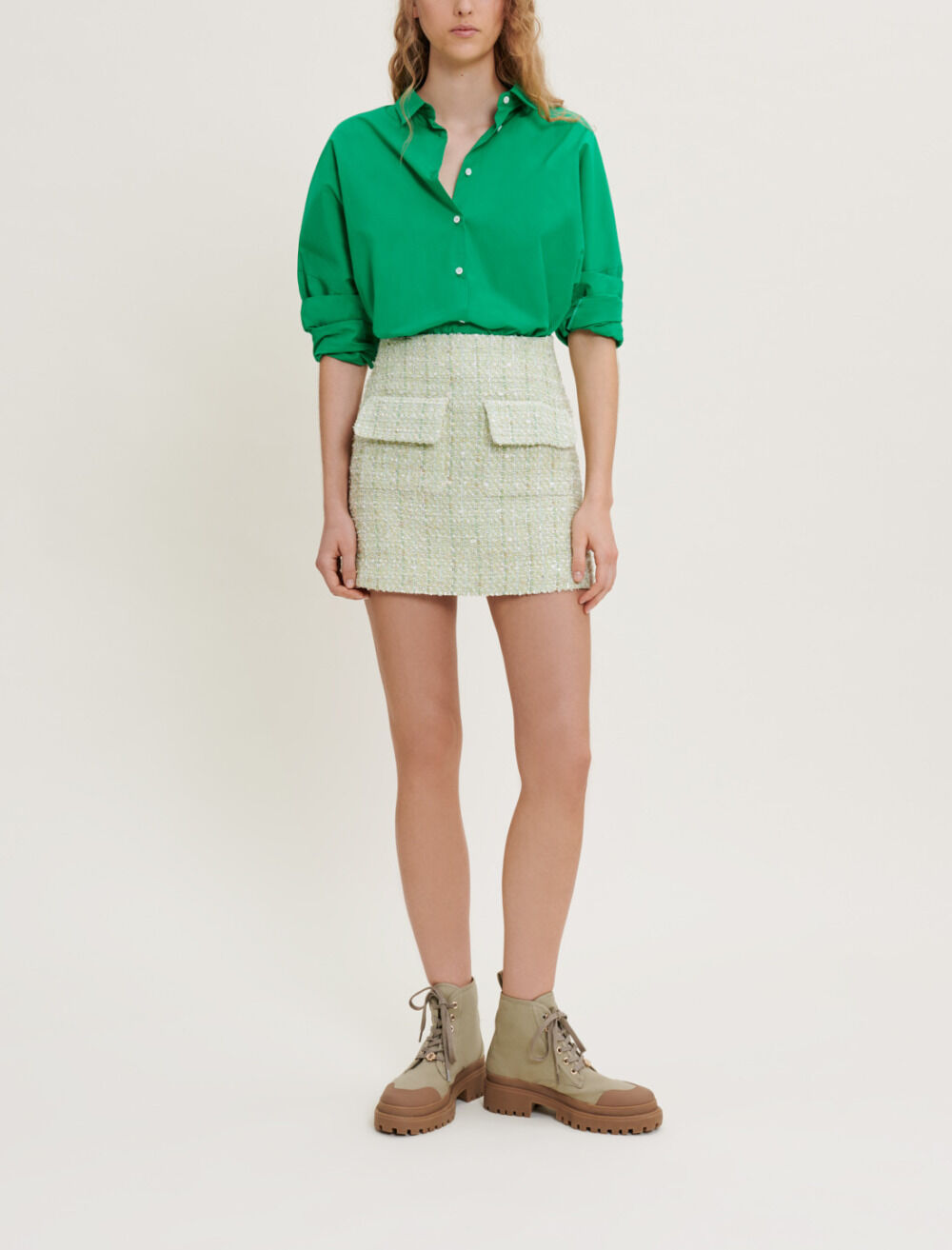 Jupe en tweed avec brillance Offline Skirts Shorts Maje