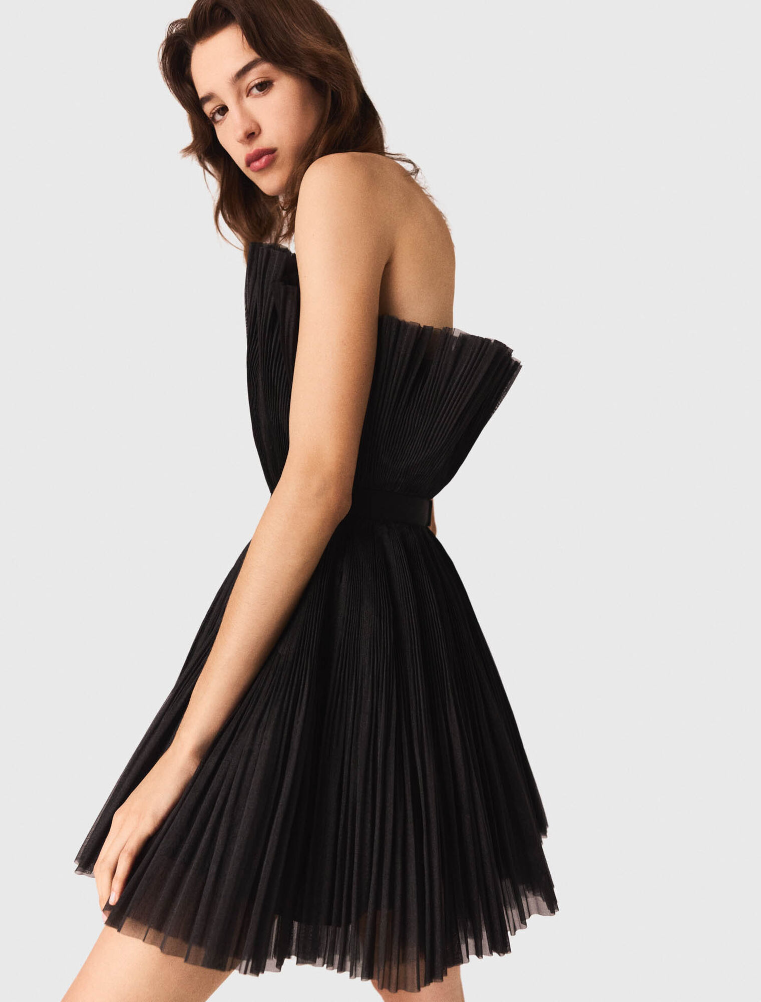 Robe bustier en tulle et organza