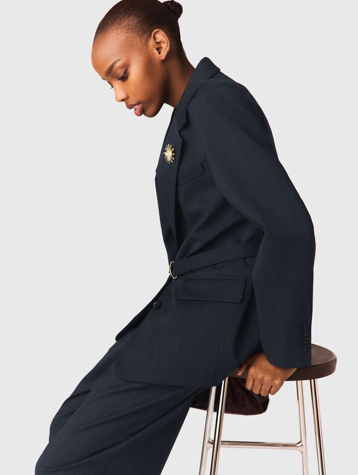 Veste de tailleur &agrave; rayures