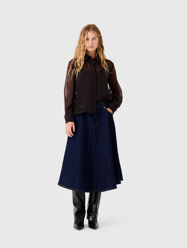 Chemise strass&eacute;e