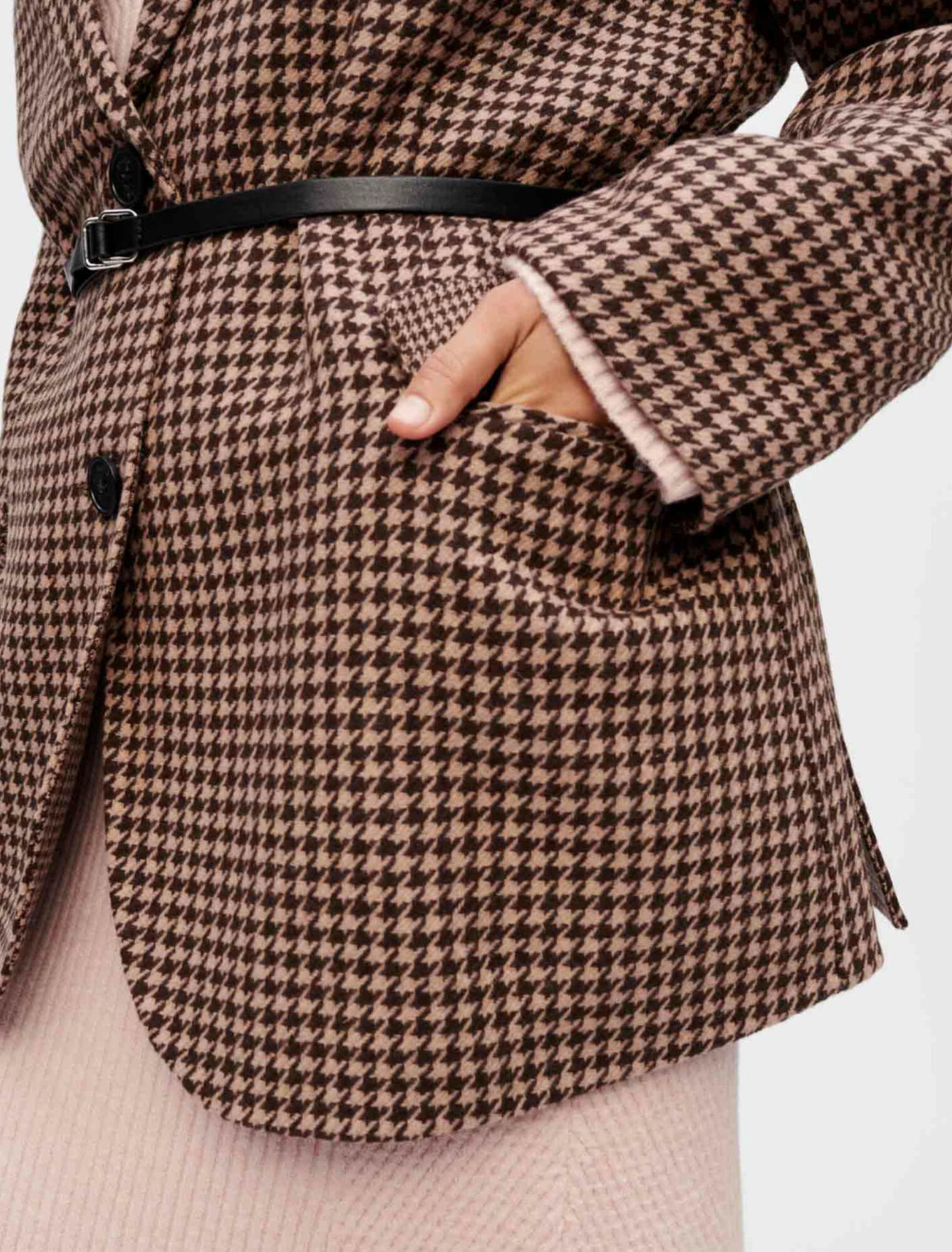 Manteau oversize en pied de poule