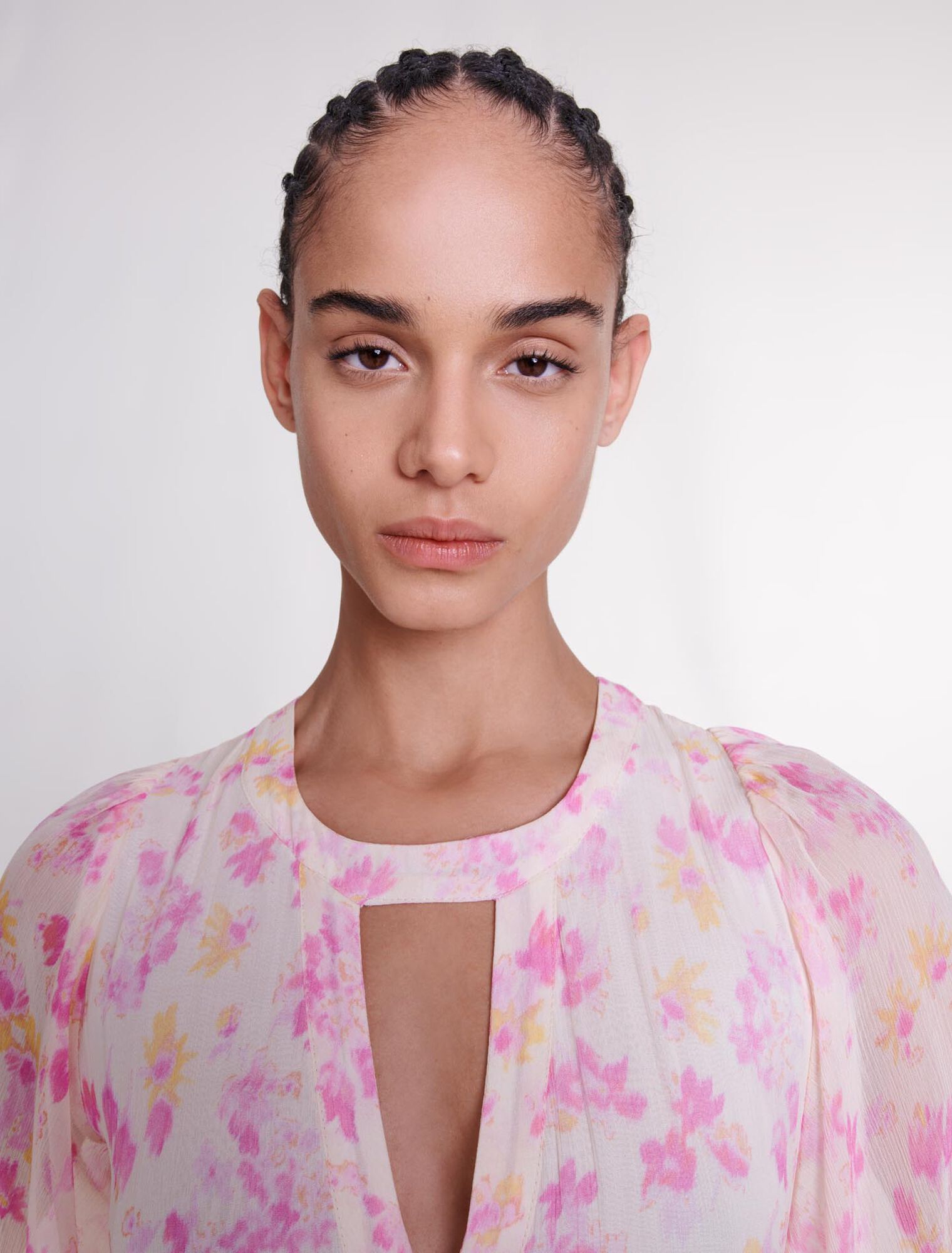 Robe longue à imprimé fleuri