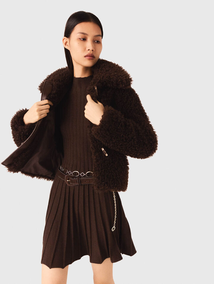 Manteau court à bouclette