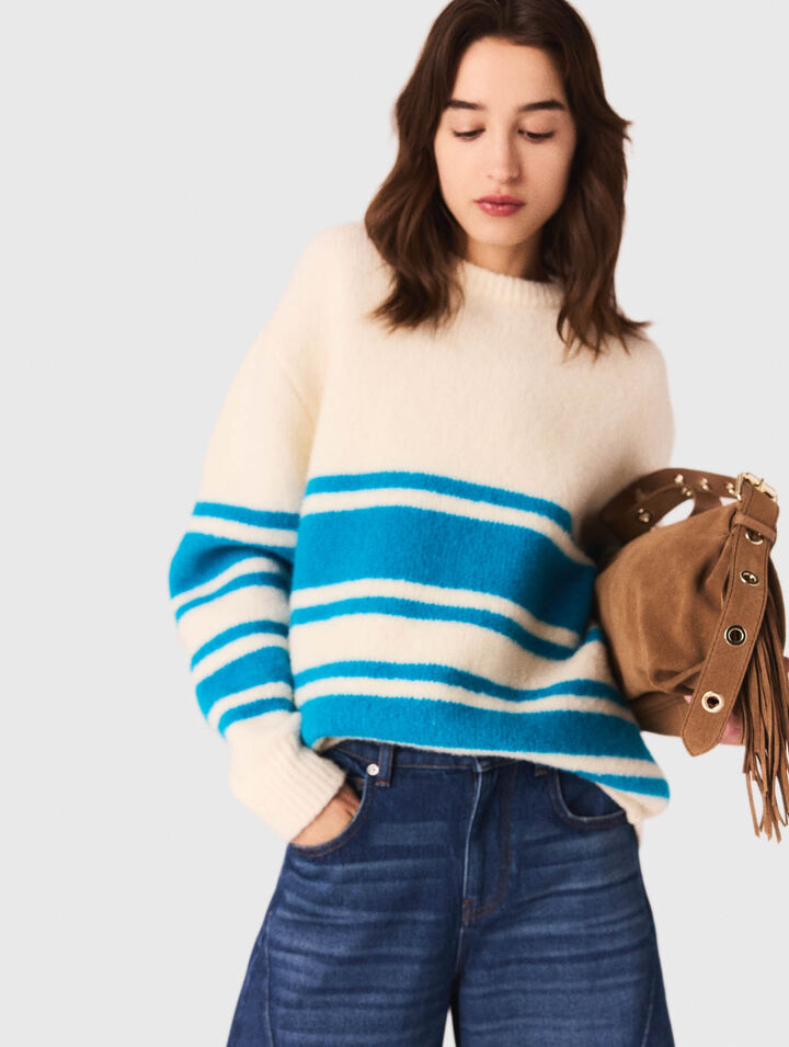 Pull ample en laine melangé