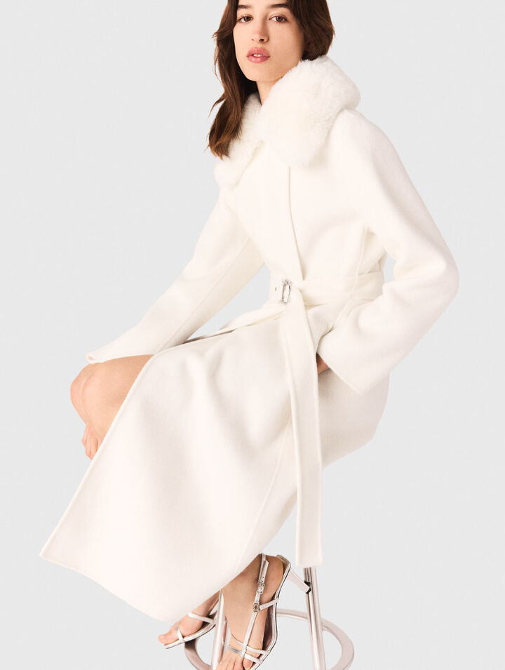 Manteau long double face