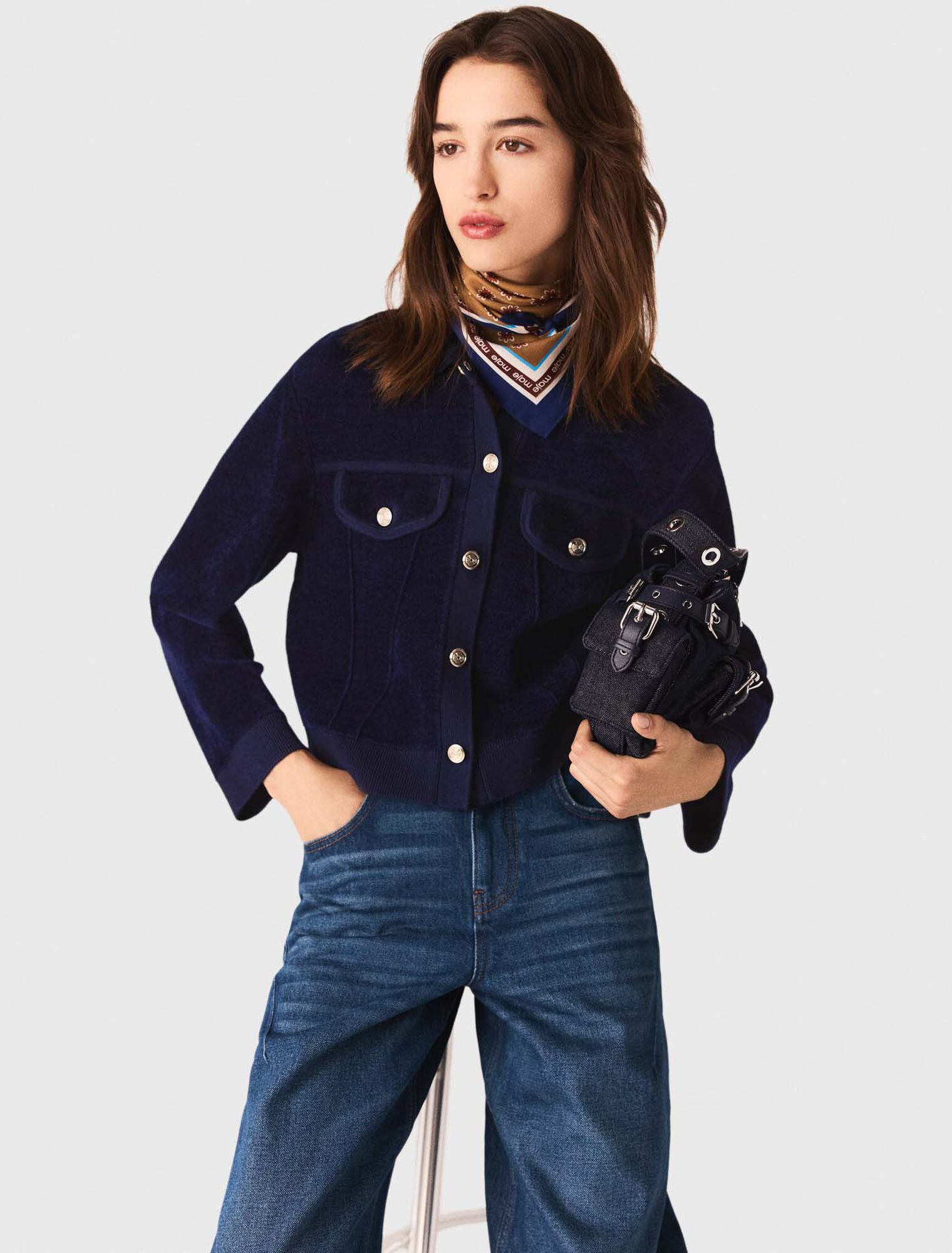Veste courte en velours