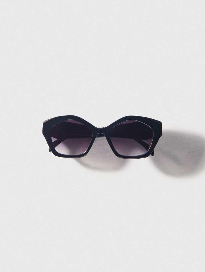 Lunettes cat eye en acétate noir