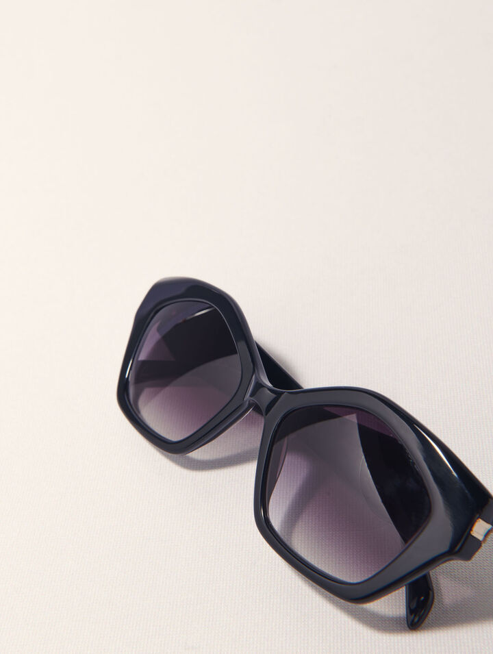 Lunettes cat eye en acétate noir