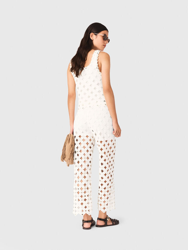 Pantalon en crochet avec miroirs