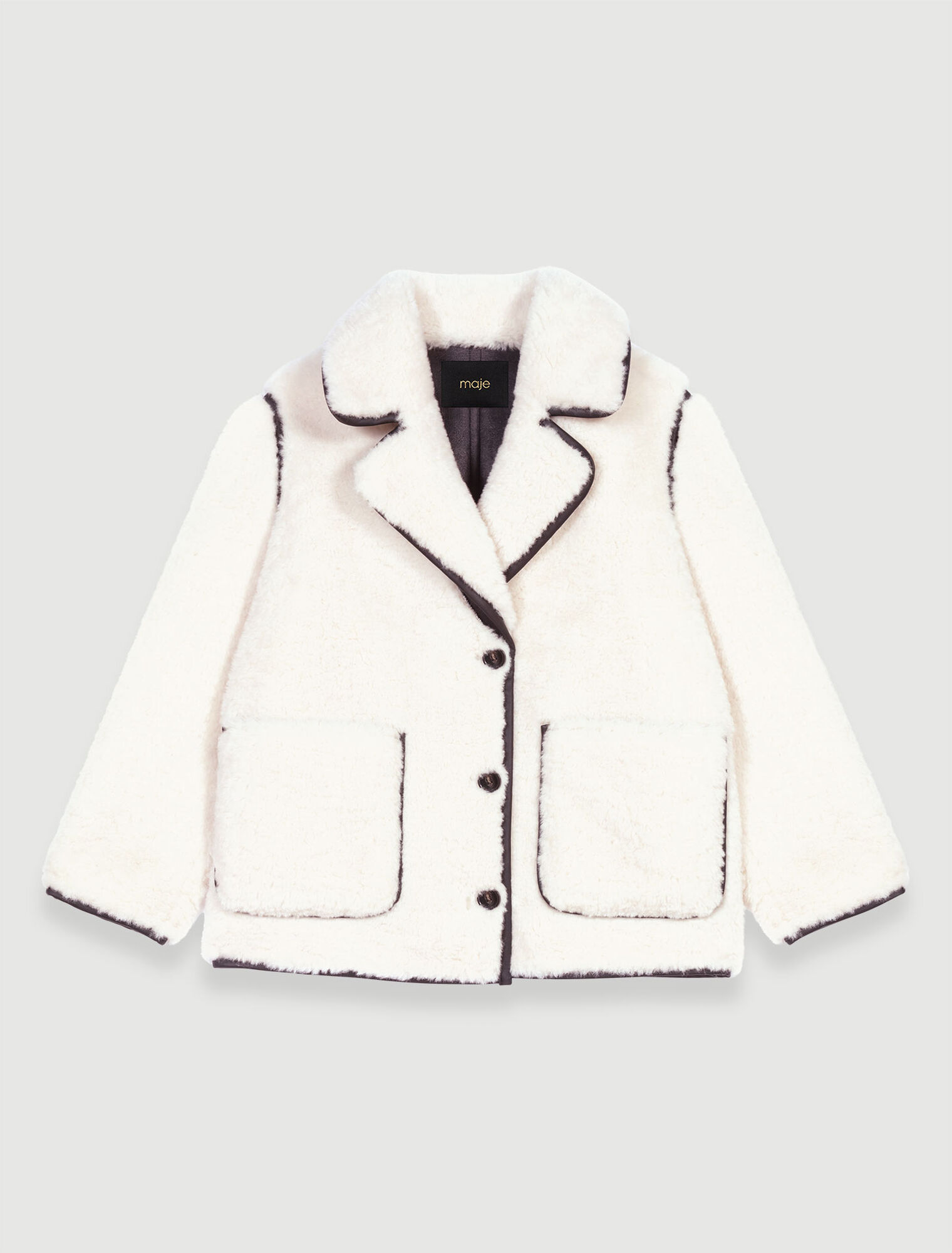 Manteau court en fausse fourrure