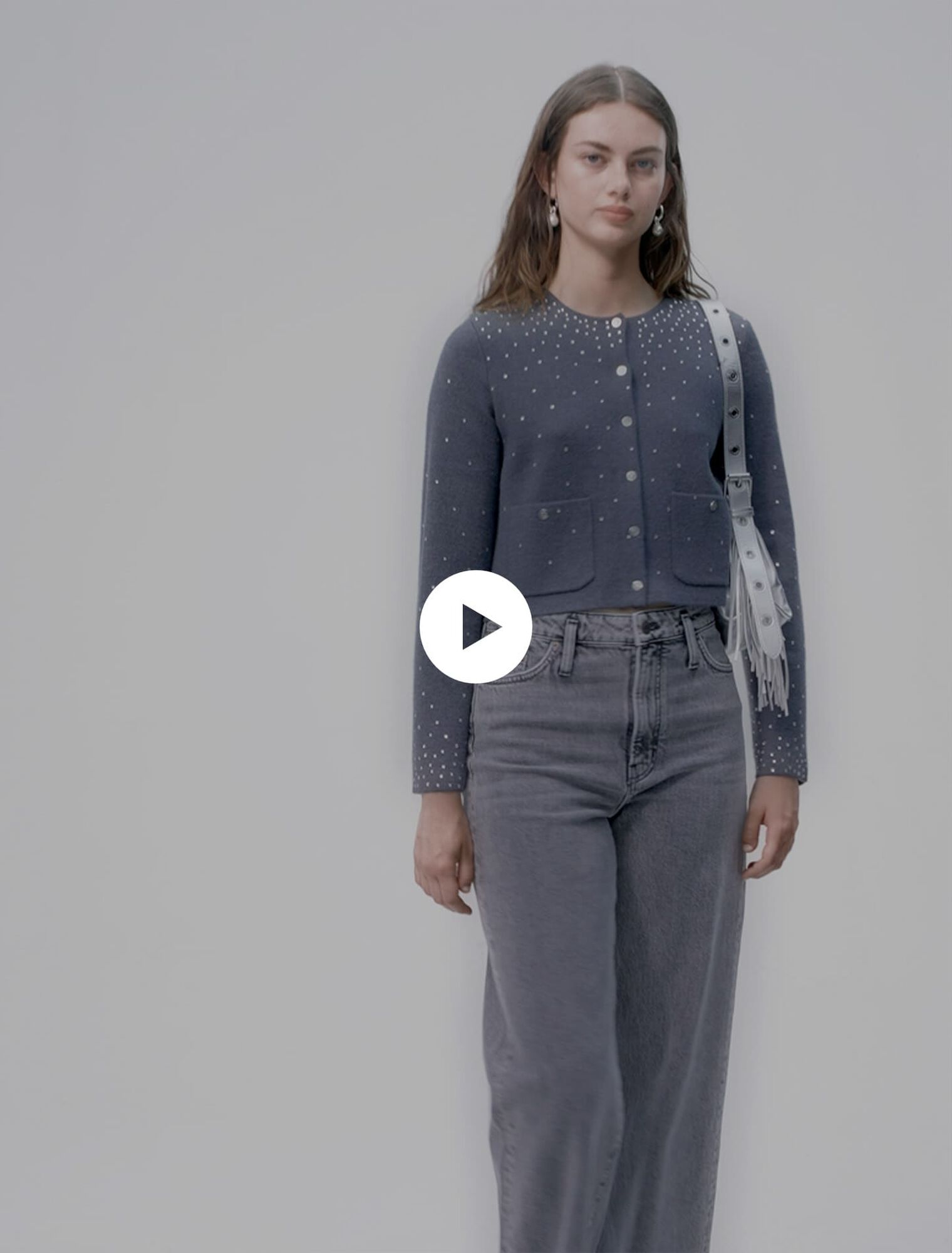 Pull en maille à strass