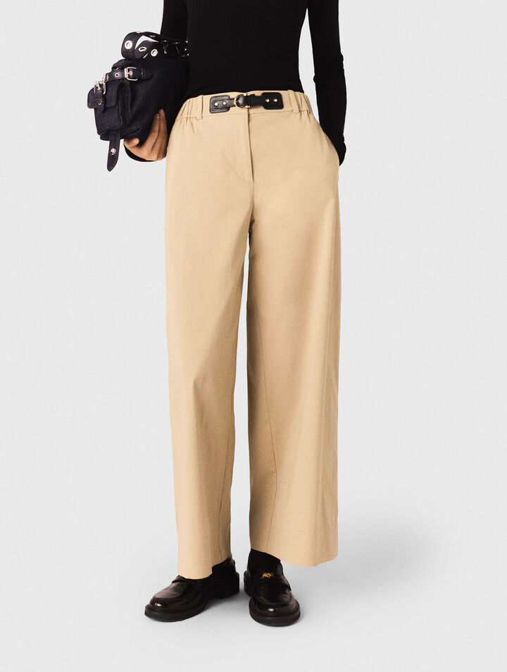 Pantalon large en coton