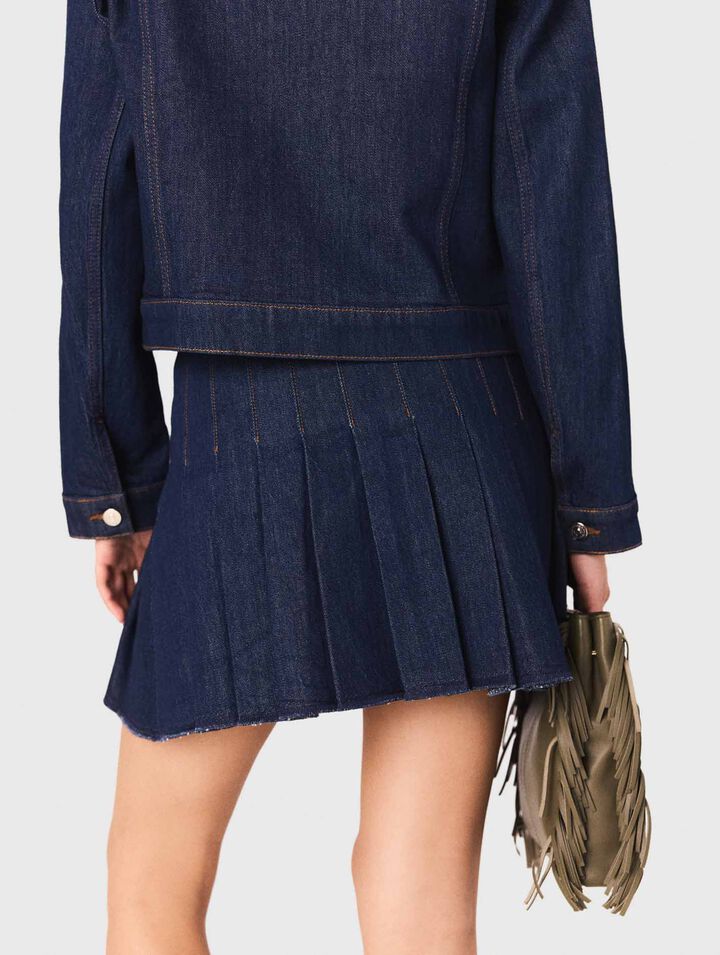 Jupe courte en denim avec doublure