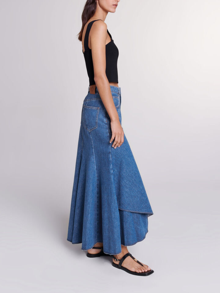 Jupe en denim asymétrique