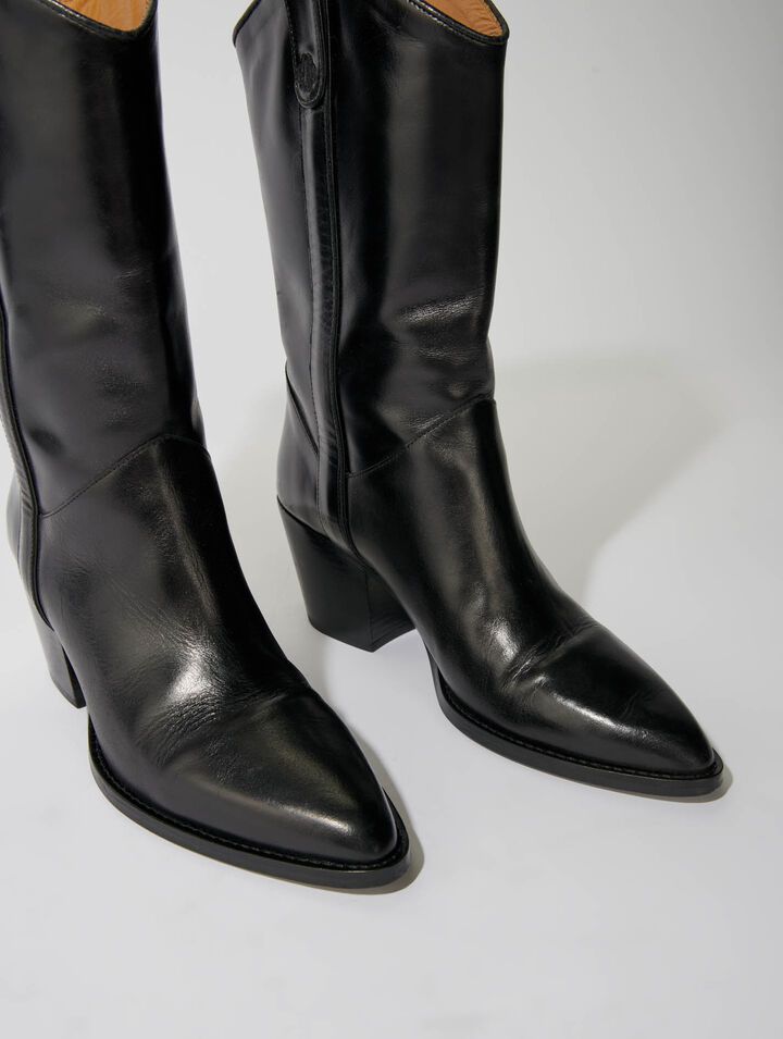 Bottes western en cuir