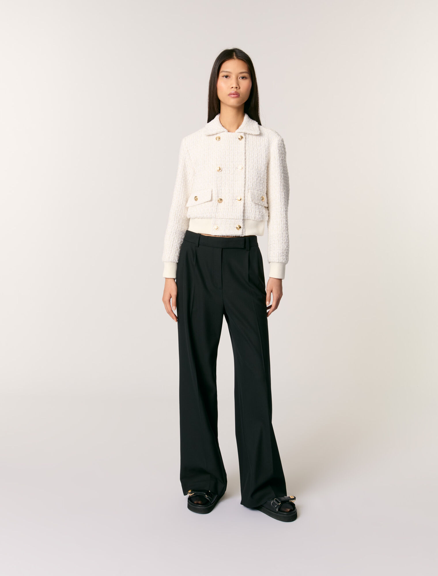 Blouson court en tweed