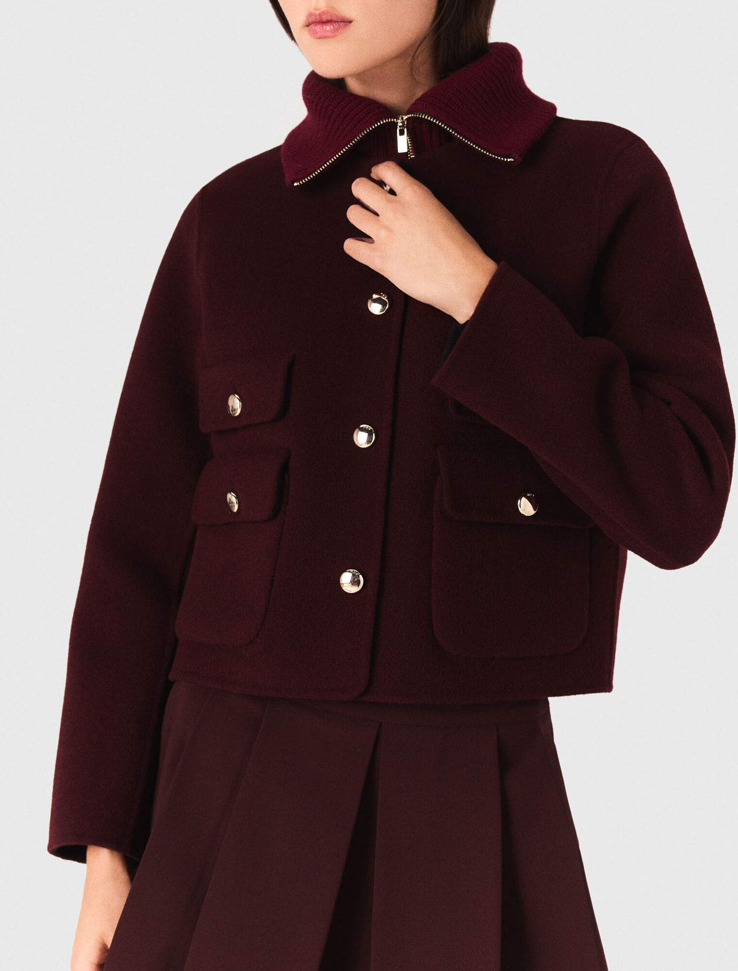Veste courte double face reversible