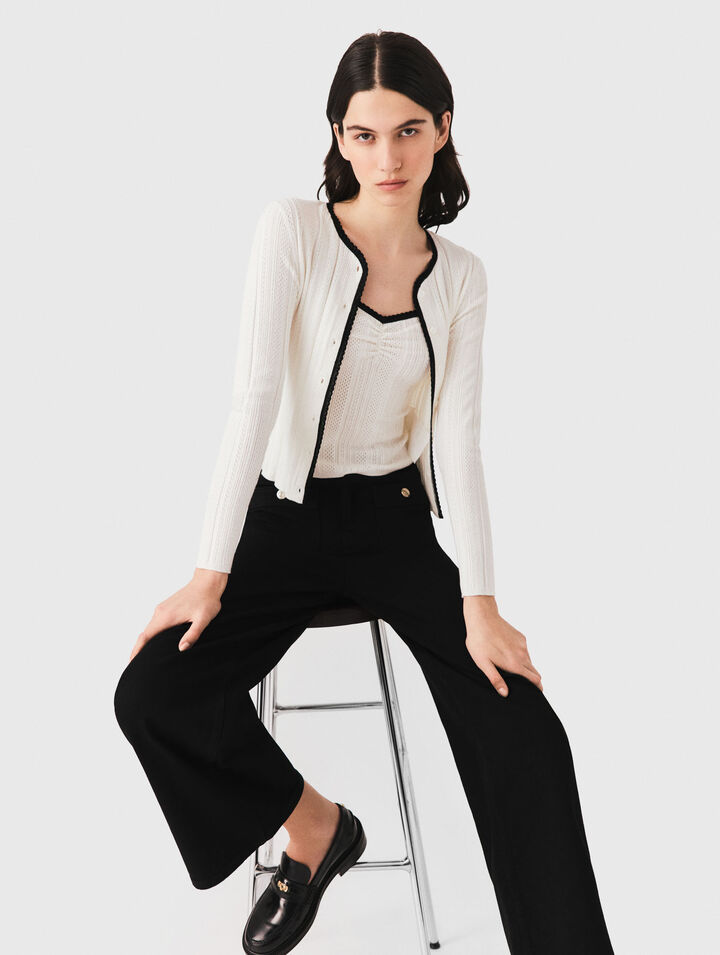 Twinset en maille pointelle