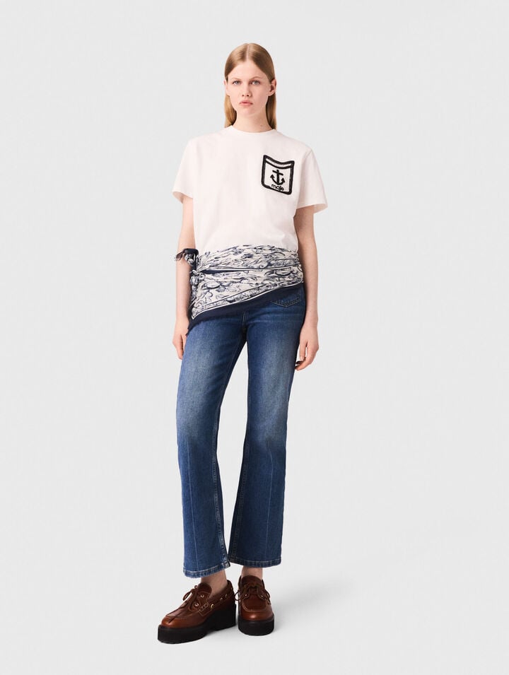 Tee-shirt avec poche brodée