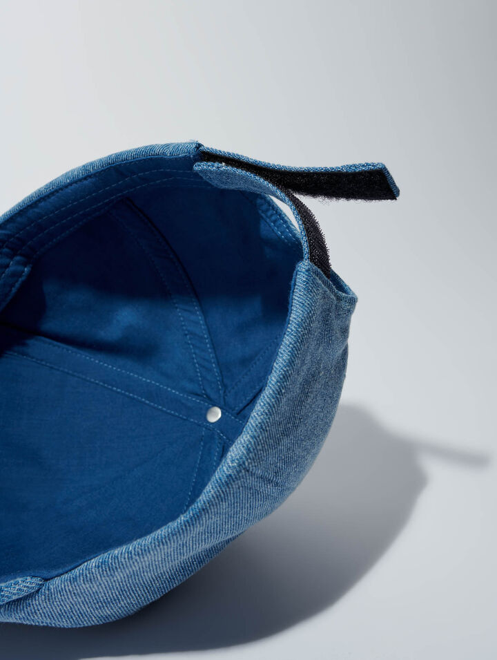 Casquette en denim à logo clover