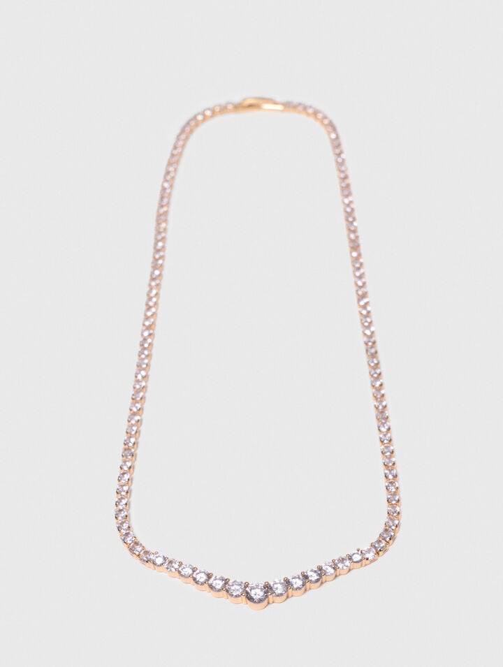 Collier cascade de strass