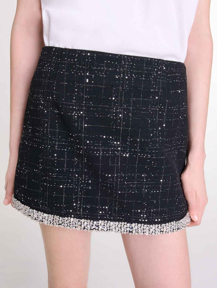 Jupe short à sequins