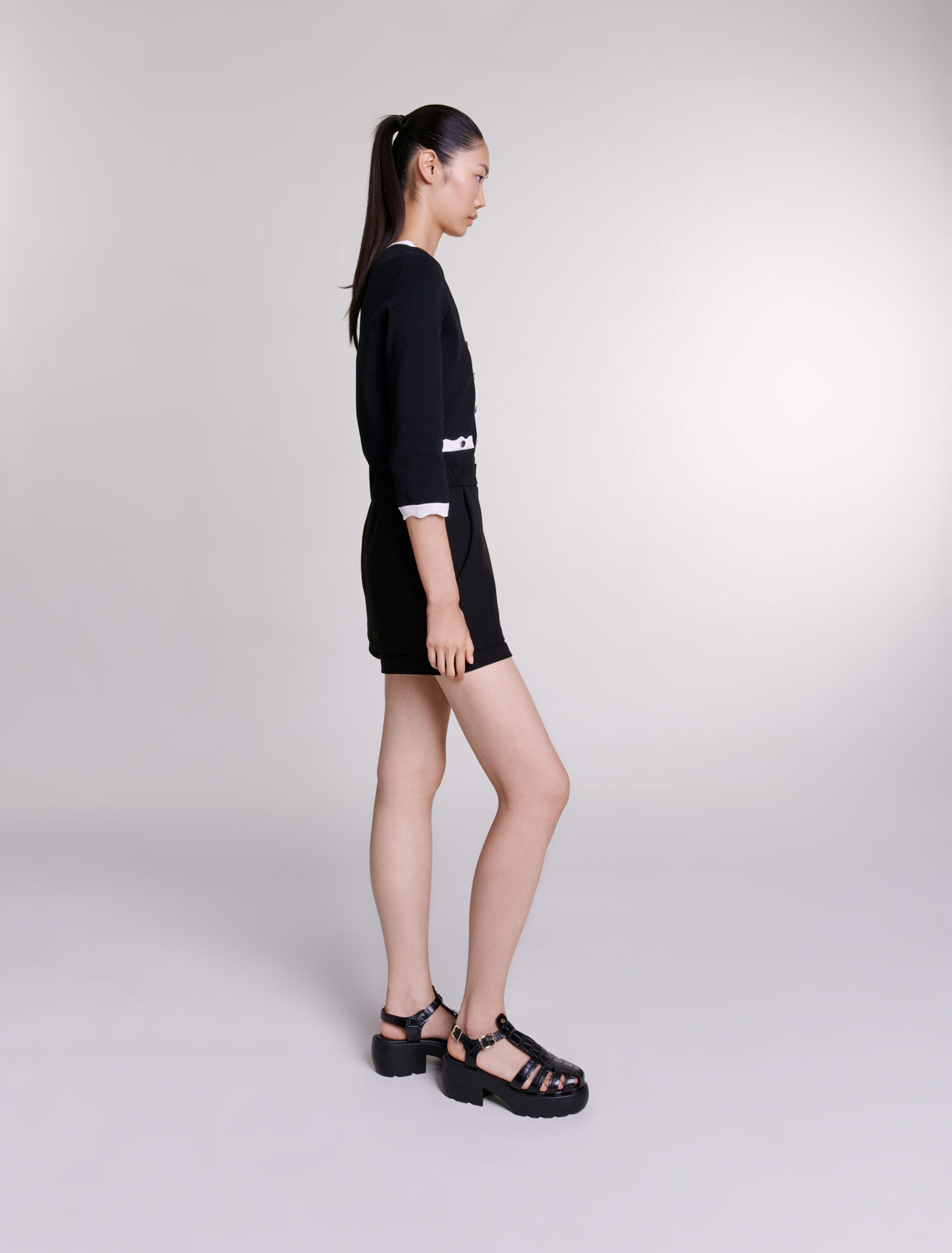 Cardigan bicolore