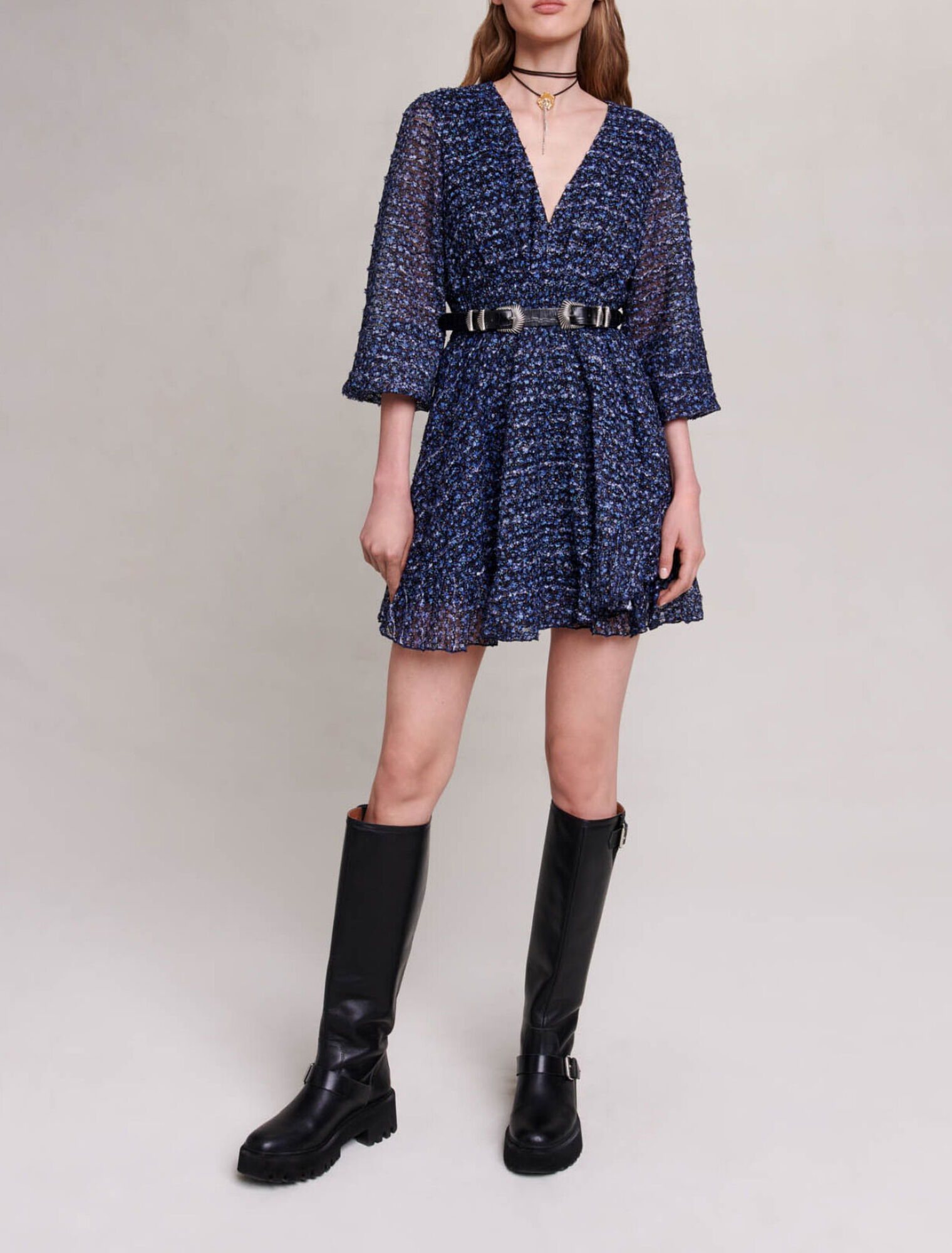 Robe scintillante à volants