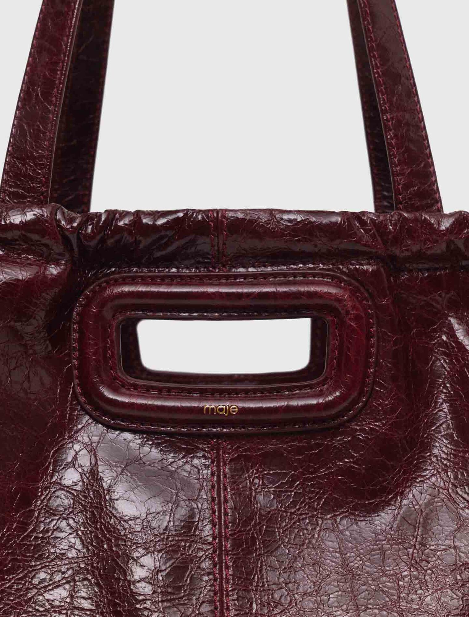 Sac M tote en cuir craquelé