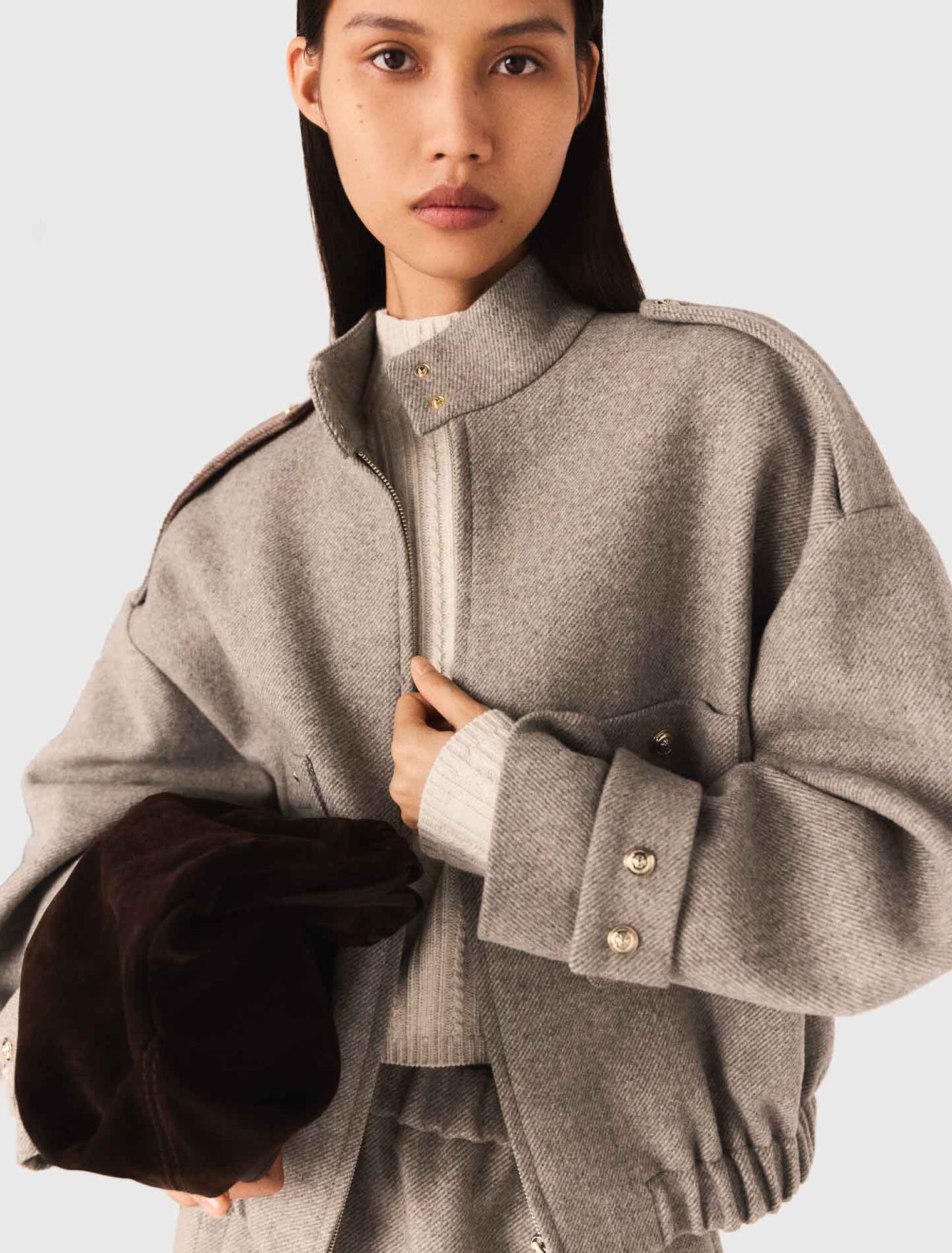 Sac M tote en cuir suède
