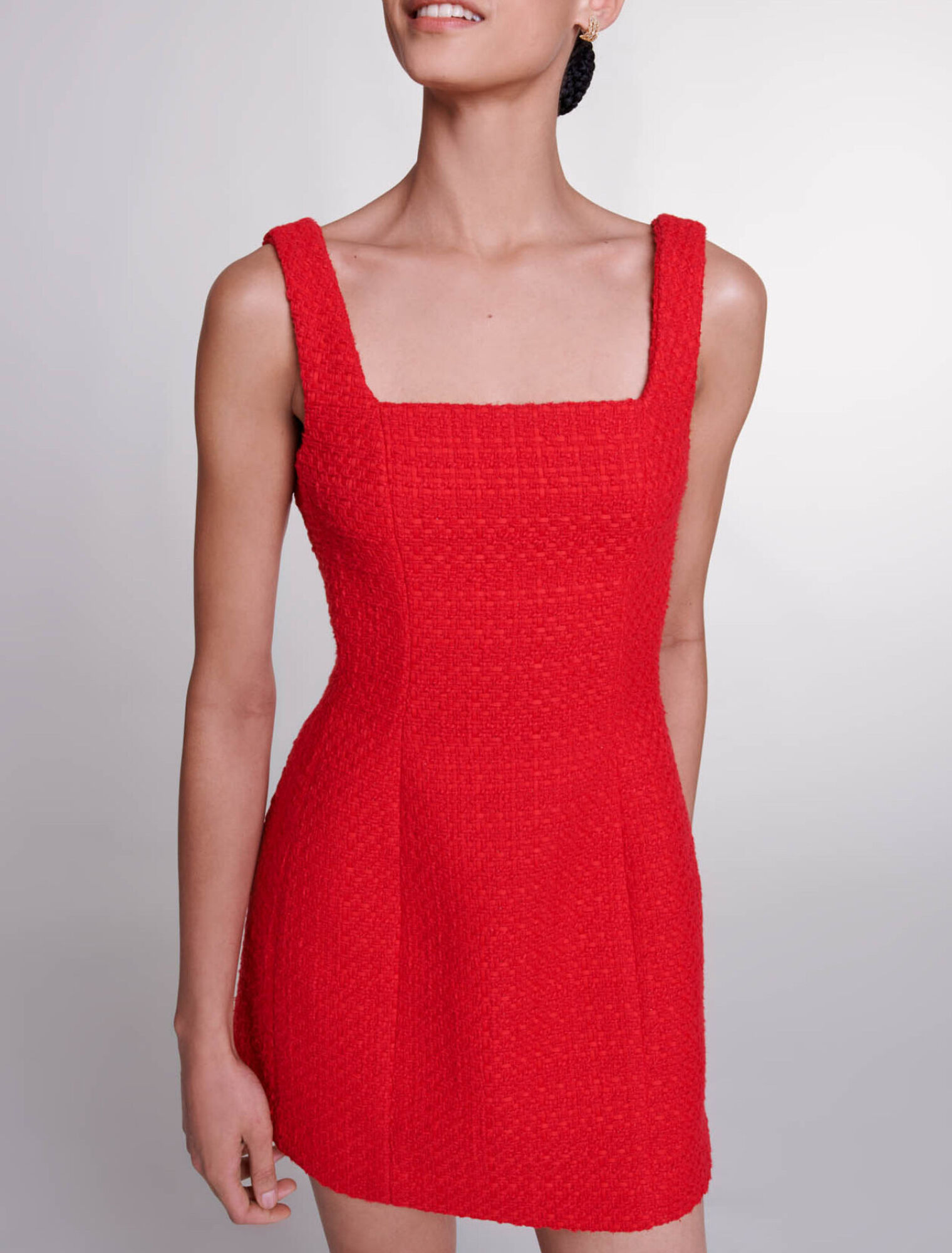 Robe courte en tweed