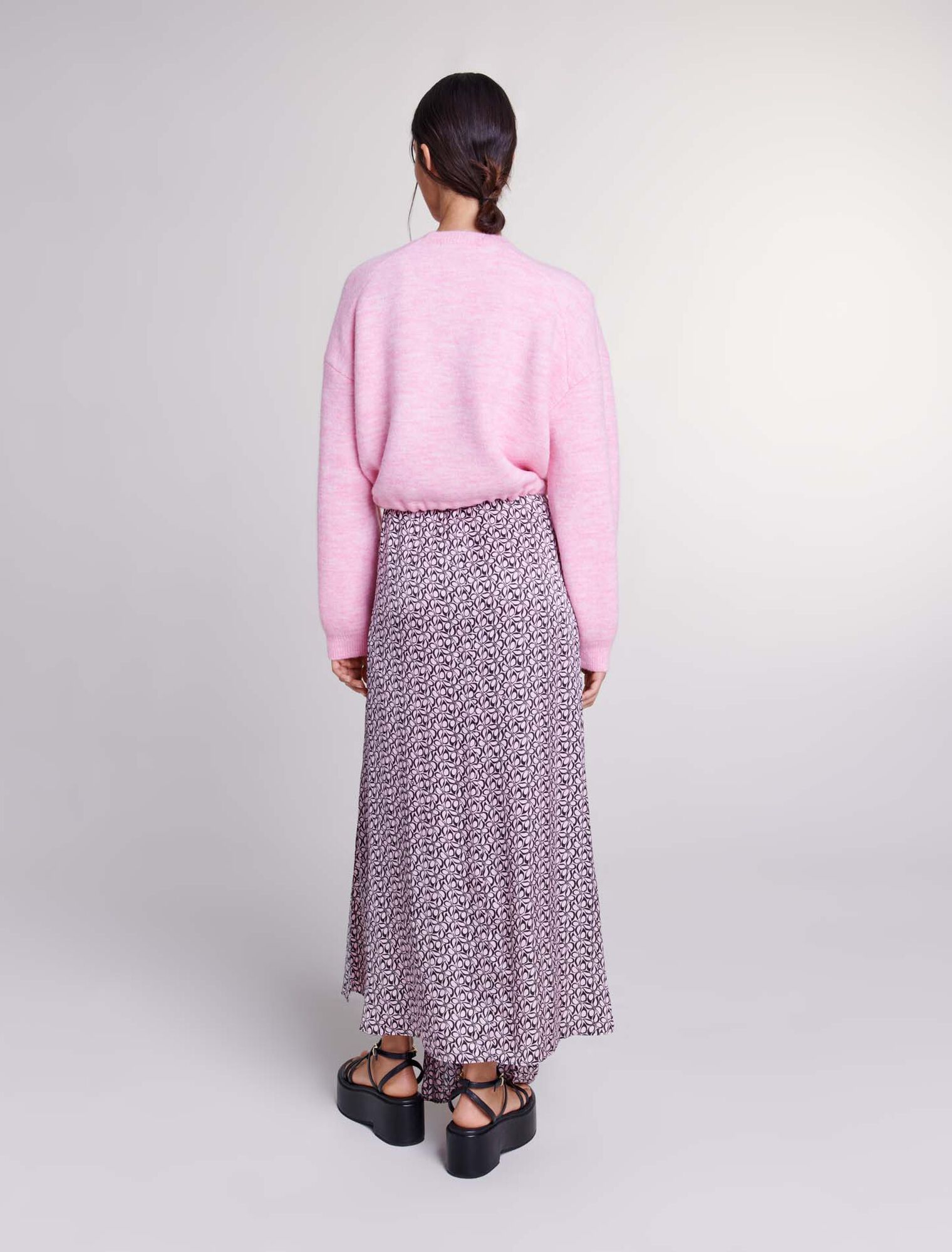 Pull court en maille à cordon