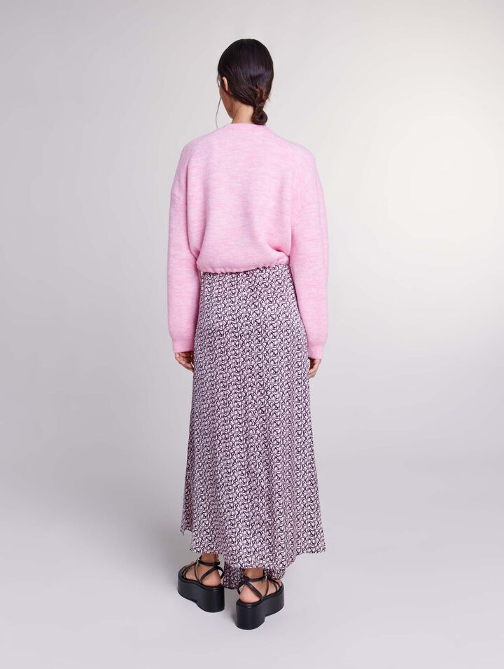 Pull court en maille à cordon