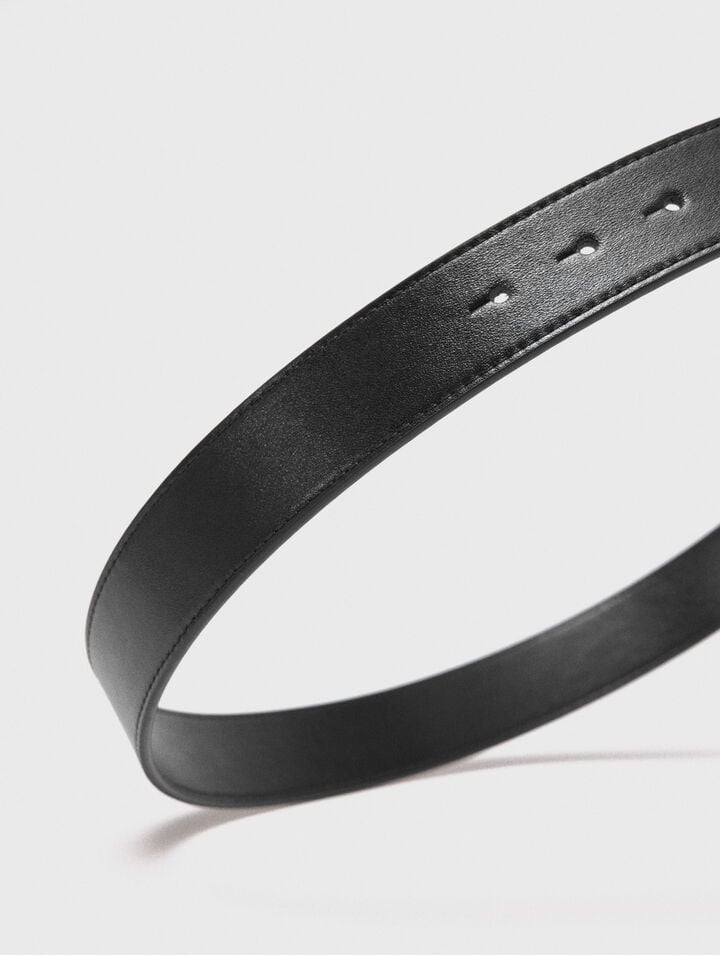 Ceinture en cuir avec boucle ovale