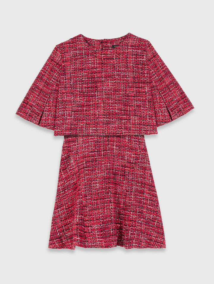Robe courte 2-en-1 en tweed