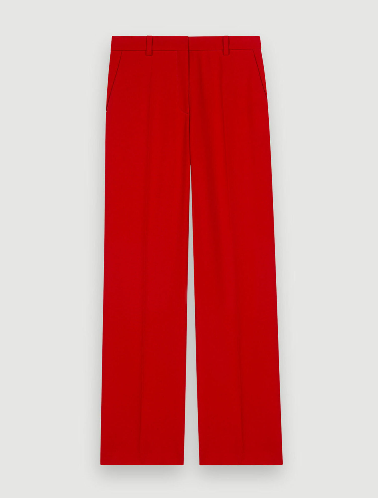 Pantalon tailleur large rouge